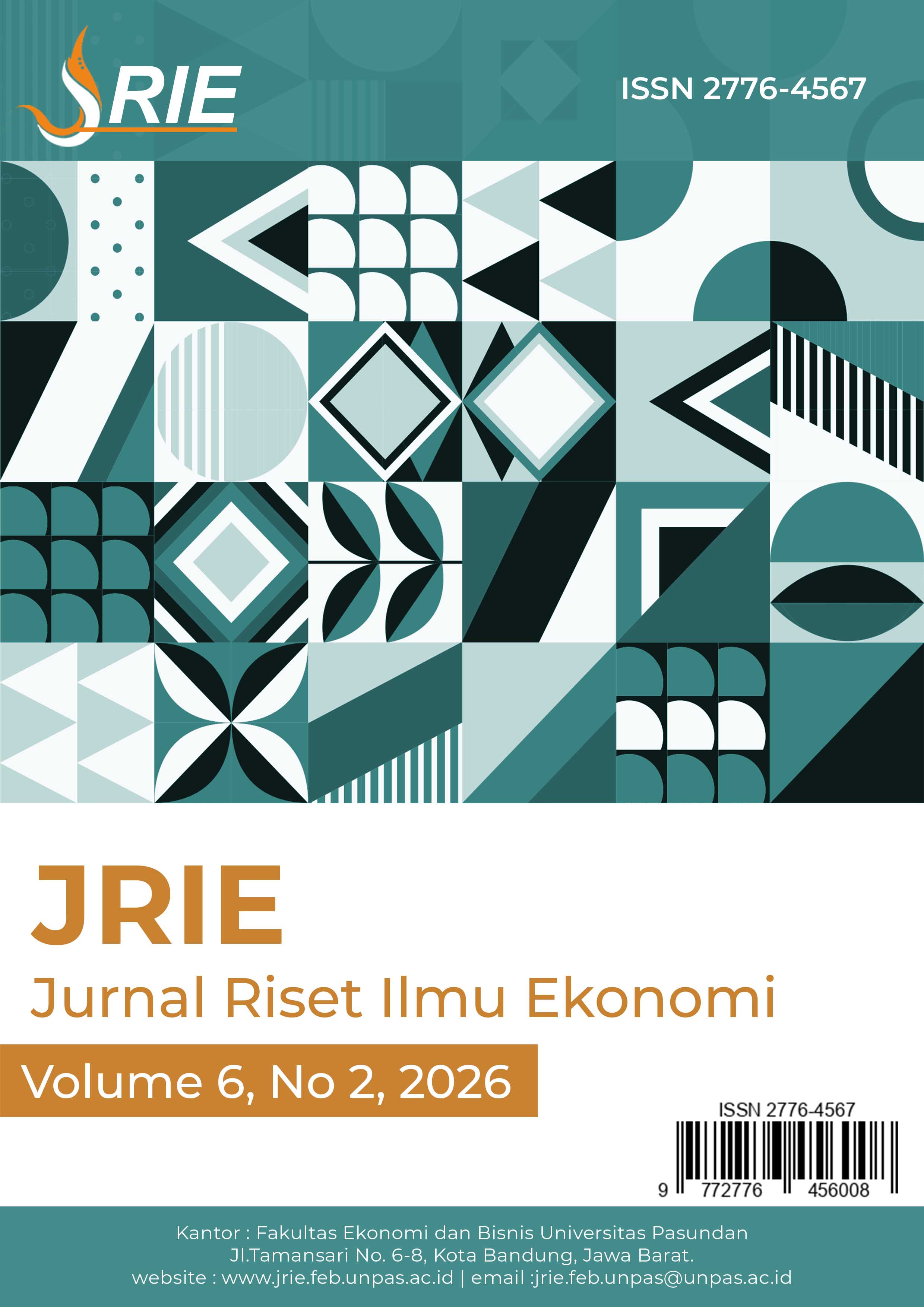 					View Vol. 6 No. 2 (2026): Jurnal Riset Ilmu Ekonomi (JRIE) Edisi Agustus 2026
				